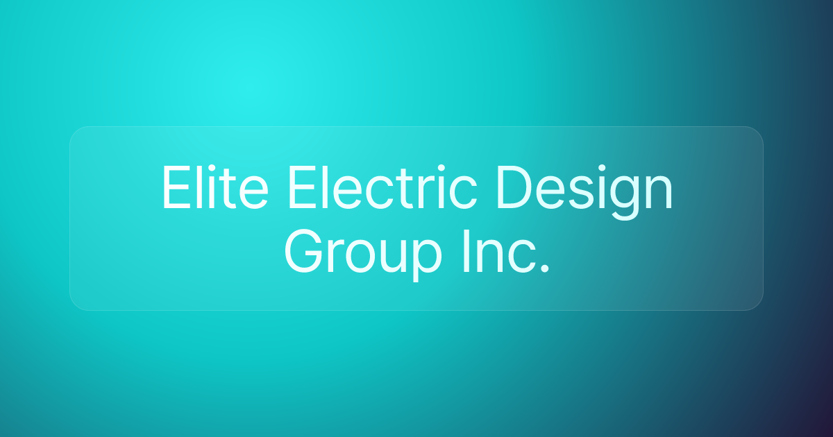 Elite Electric Design Group Inc.