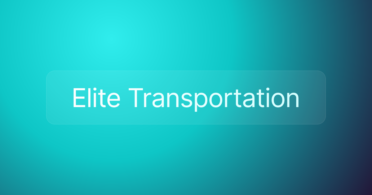 Elite Transportation