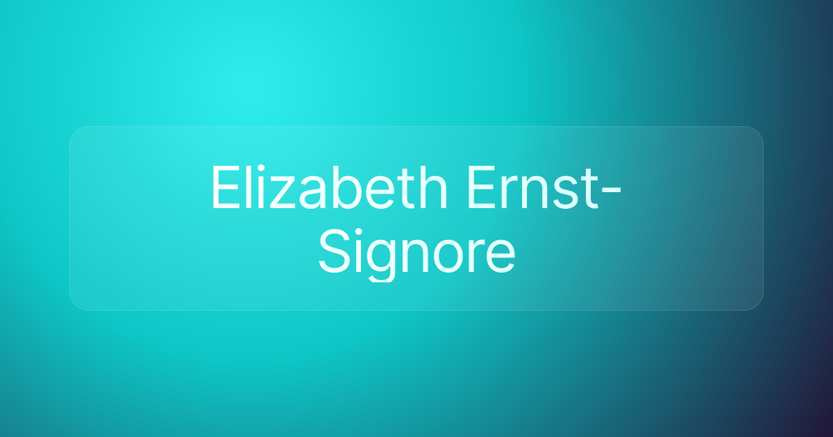 Elizabeth Ernst-Signore
