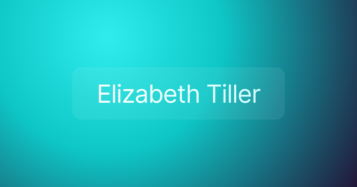 Elizabeth Tiller