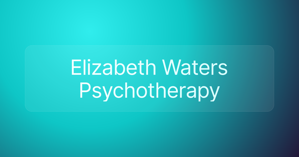 Elizabeth Waters Psychotherapy