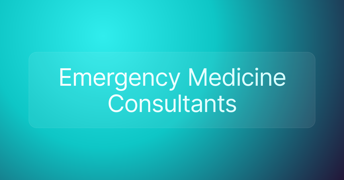 Emergency Medicine Consultants