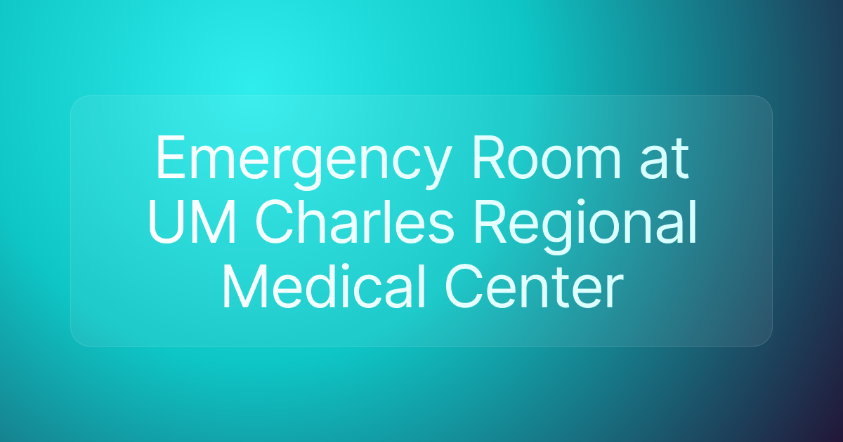 Emergency Room at UM Charles Regional Medical Center