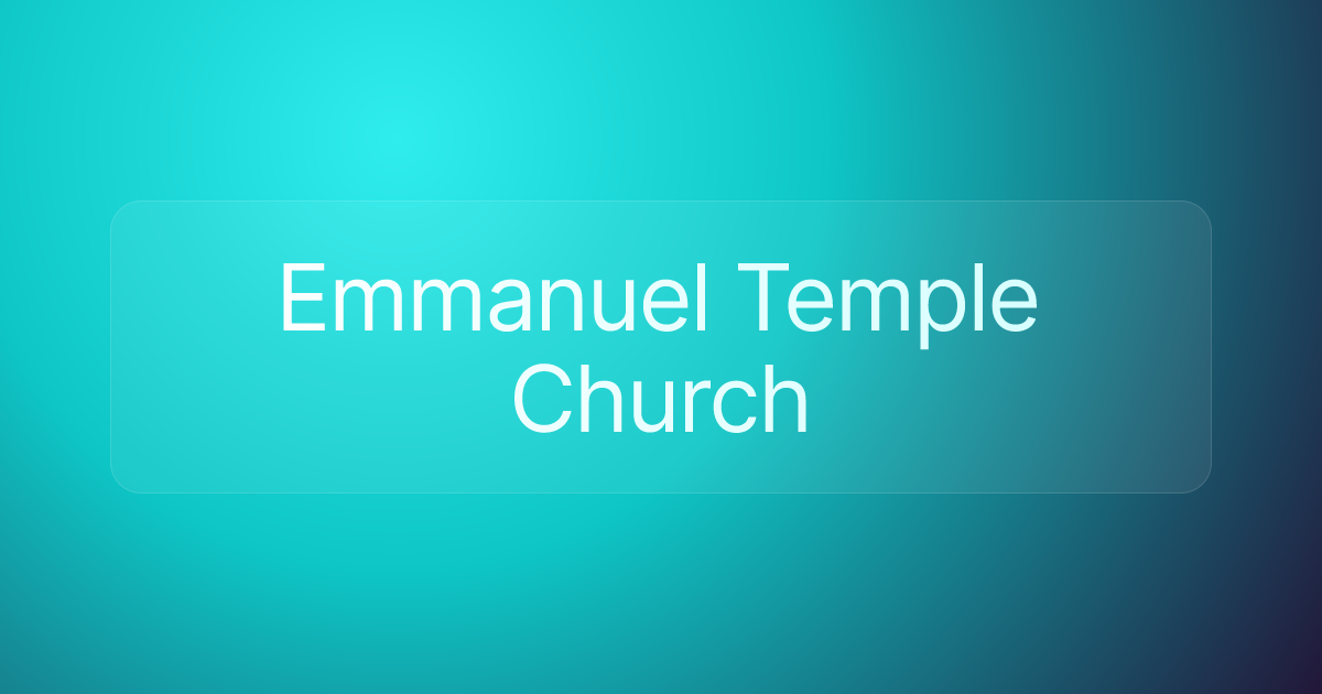 Emmanuel Temple Church
