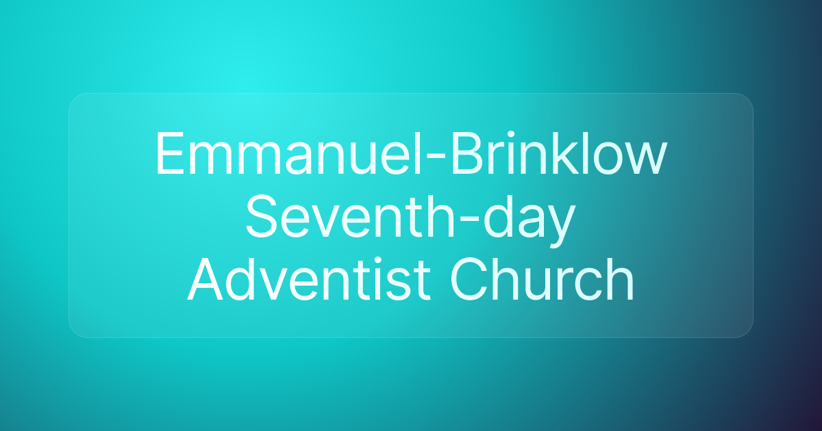 Emmanuel-Brinklow Seventh-day Adventist Church