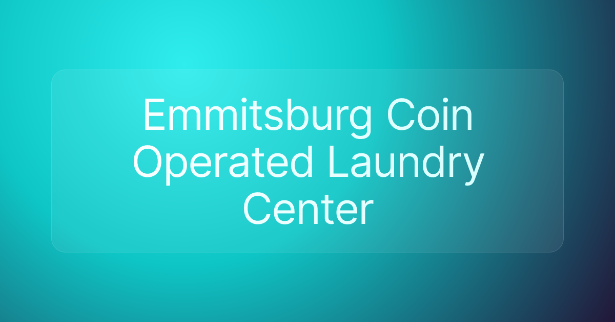 Emmitsburg Coin Operated Laundry Center