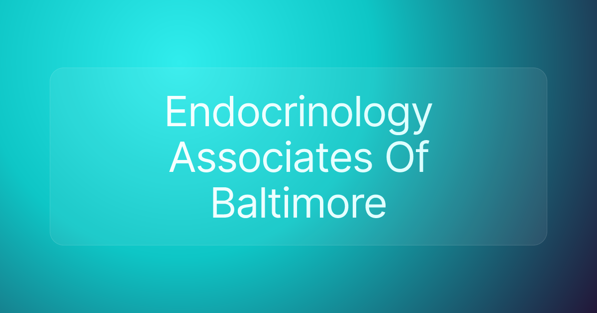 Endocrinology Associates Of Baltimore