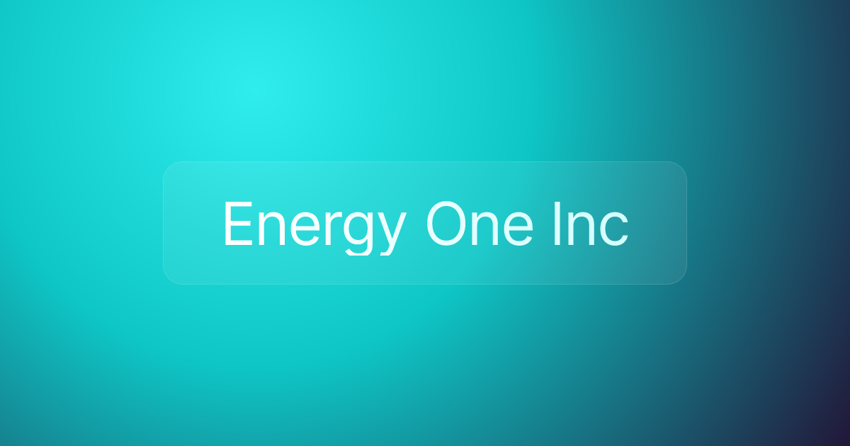 Energy One Inc