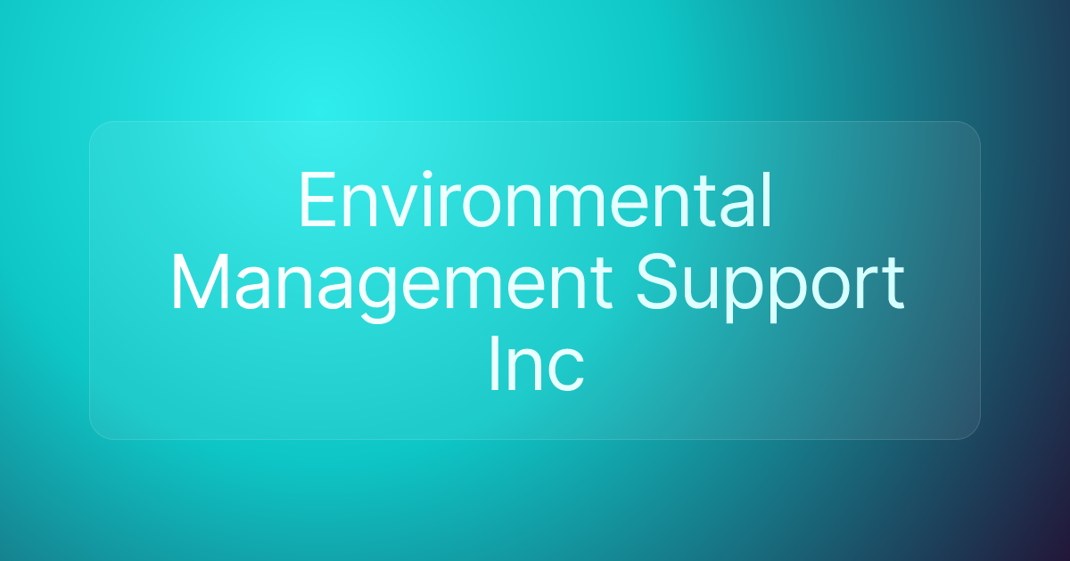 Environmental Management Support Inc