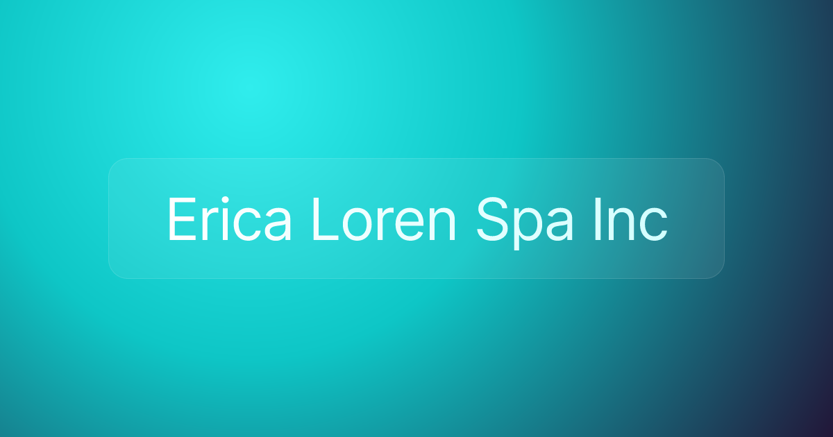 Erica Loren Spa Inc