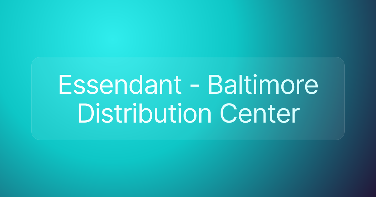 Essendant - Baltimore Distribution Center