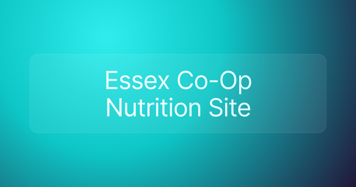 Essex Co-Op Nutrition Site