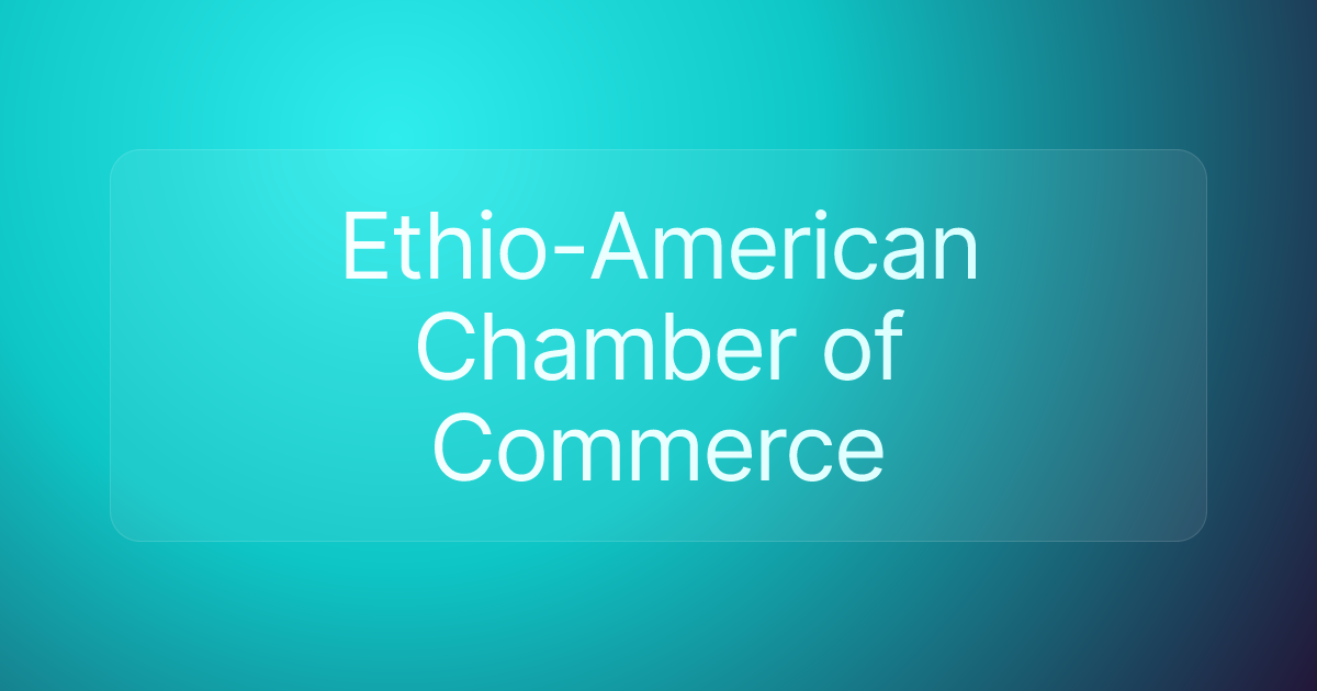 Ethio-American Chamber of Commerce
