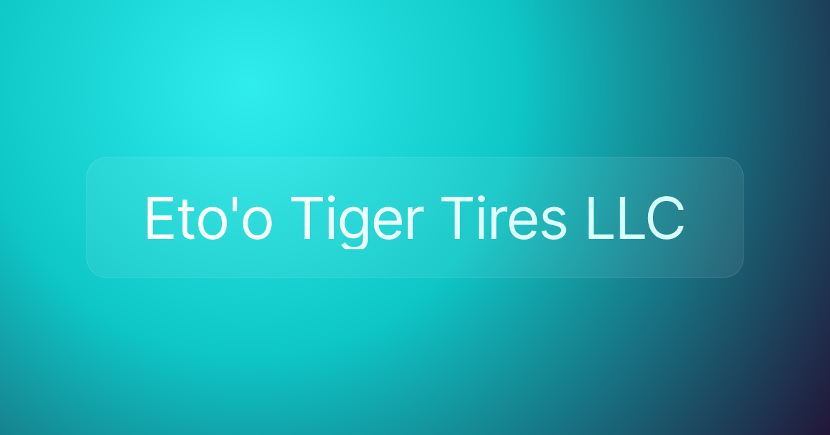 Eto'o Tiger Tires LLC