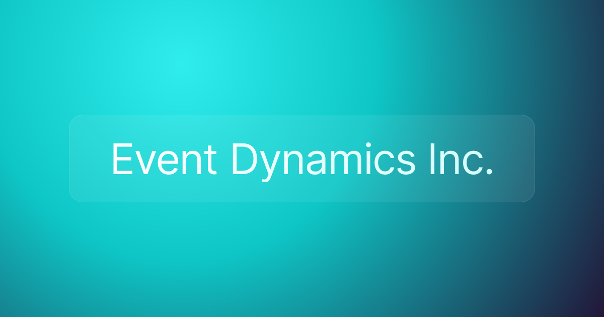 Event Dynamics Inc.