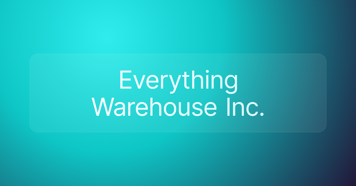 Everything Warehouse Inc.