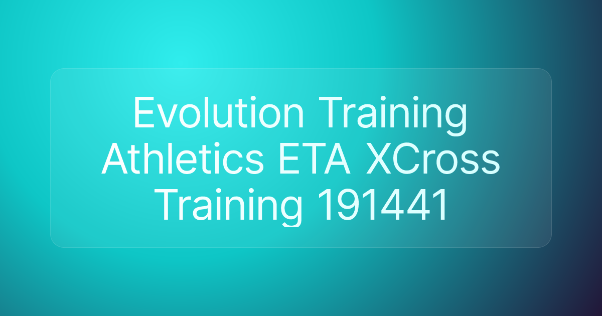 Evolution Training Athletics ETA XCross Training 191441