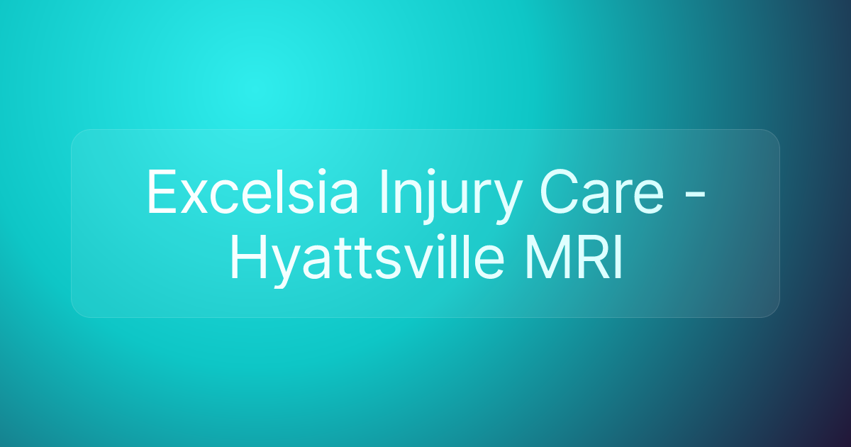 Excelsia Injury Care - Hyattsville MRI