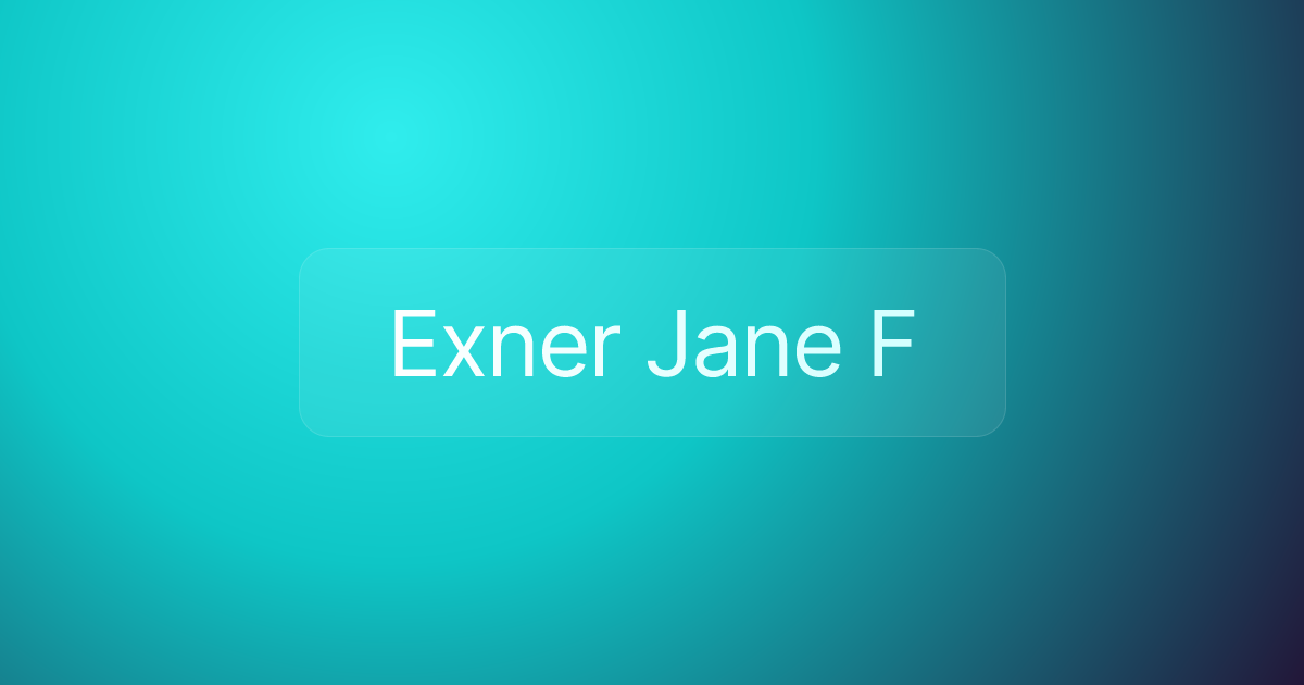 Exner Jane F
