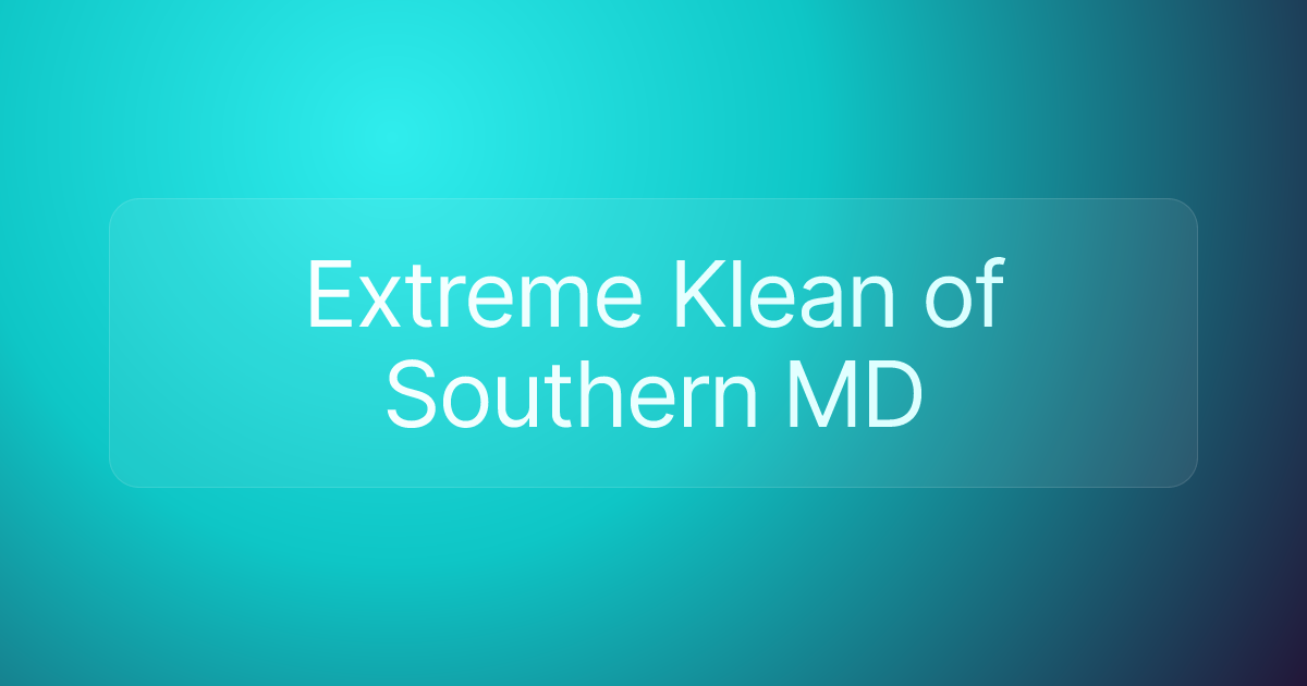 Extreme Klean of Southern MD