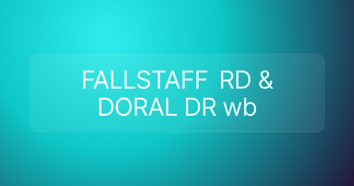 FALLSTAFF RD & DORAL DR wb