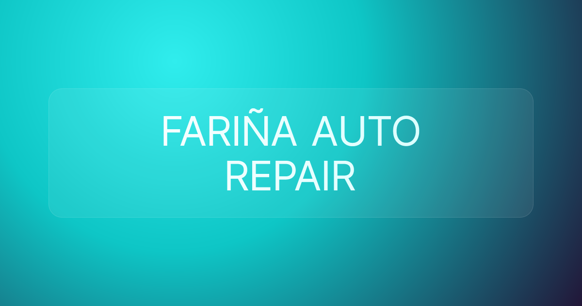 FARIÑA AUTO REPAIR