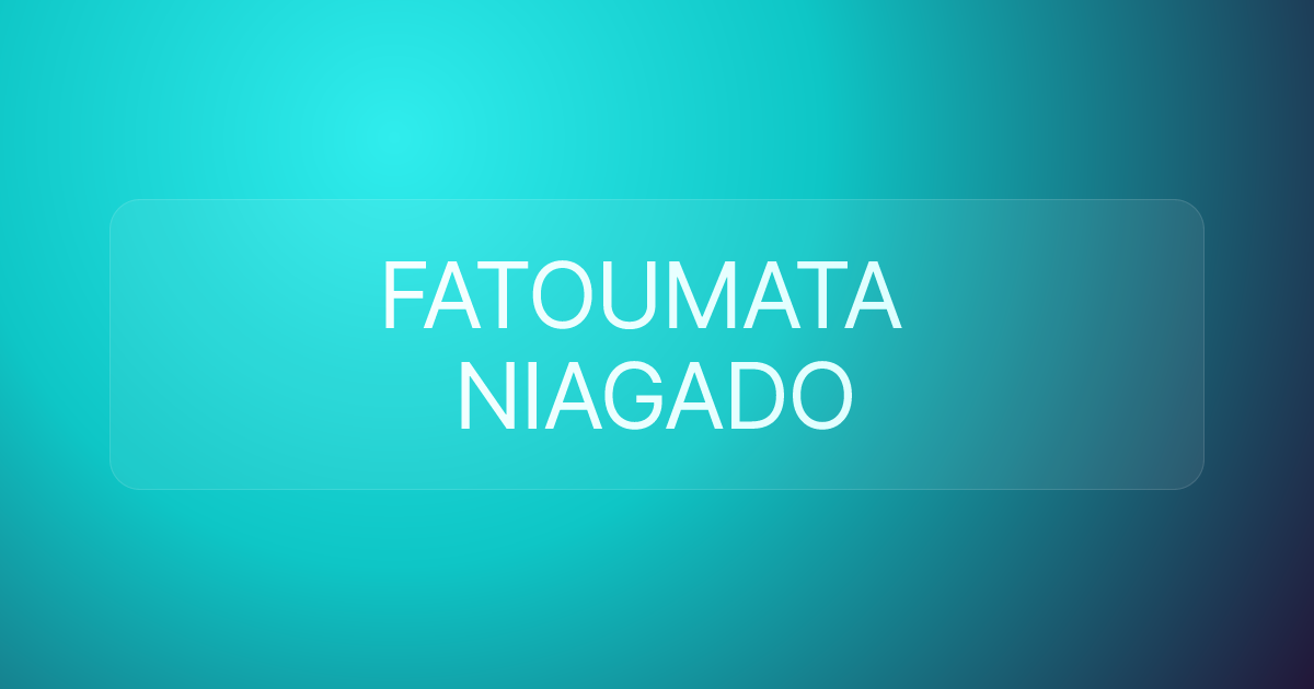 FATOUMATA NIAGADO