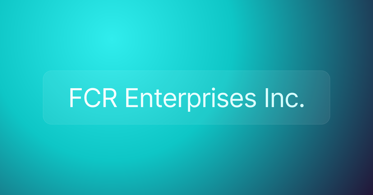 FCR Enterprises Inc.