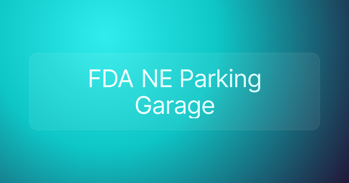 FDA NE Parking Garage