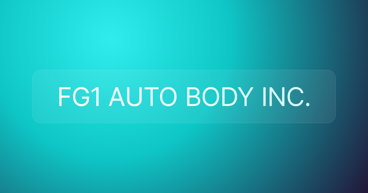 FG1 AUTO BODY INC.