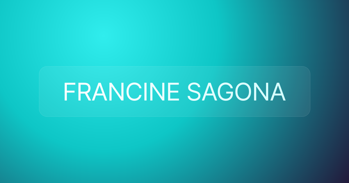 FRANCINE SAGONA
