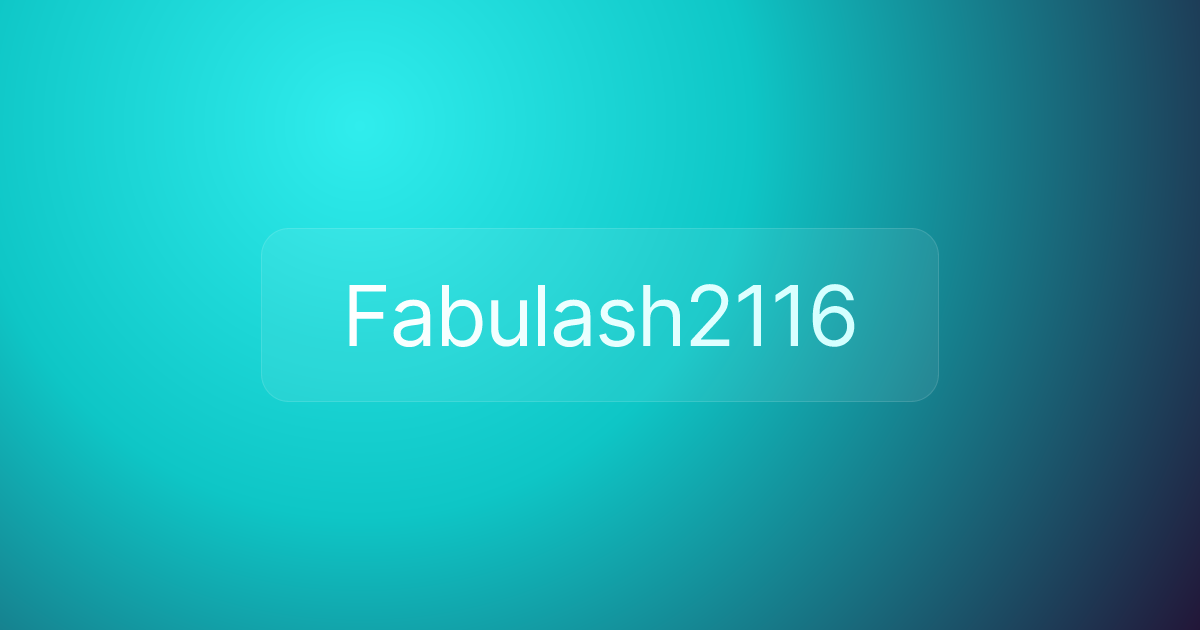 Fabulash2116
