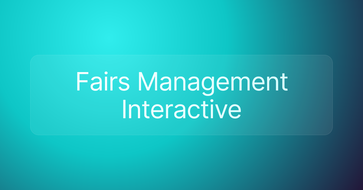 Fairs Management Interactive