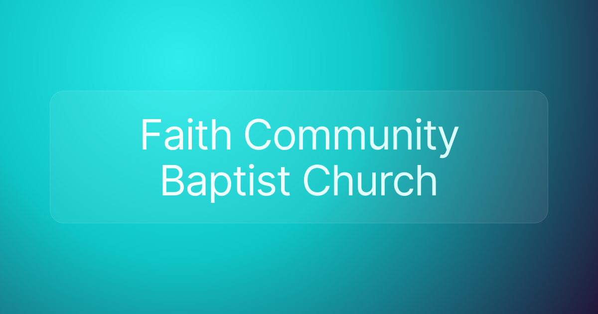 Faith Community Baptist Church