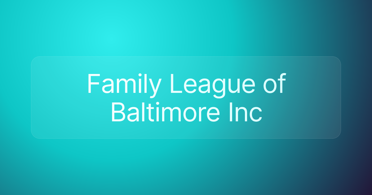 Family League of Baltimore Inc