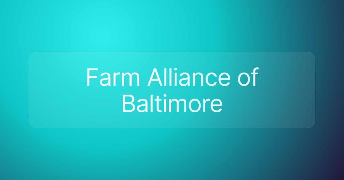 Farm Alliance of Baltimore