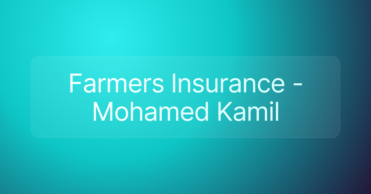 Farmers Insurance - Mohamed Kamil