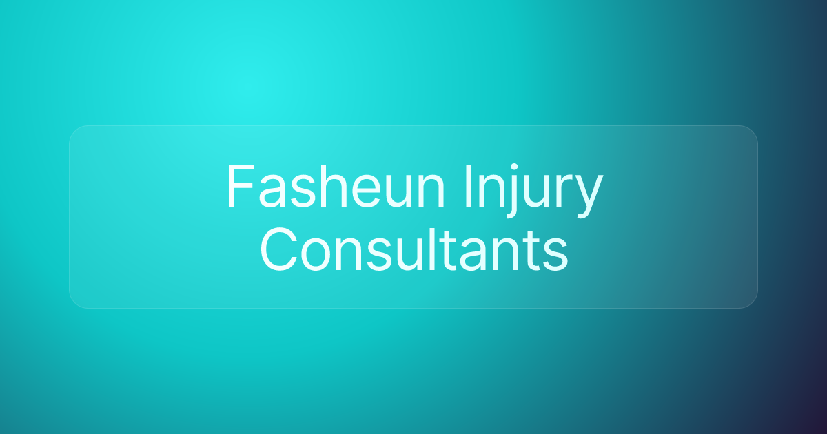 Fasheun Injury Consultants