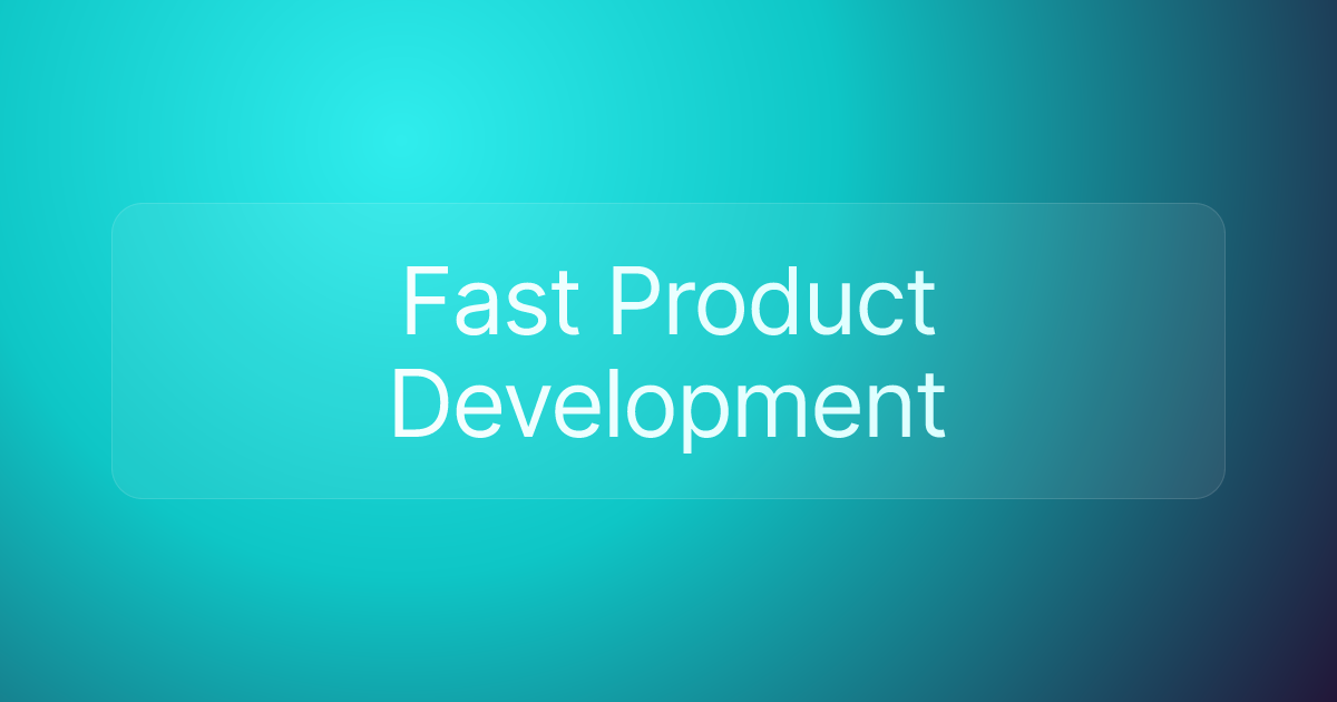 Fast Product Development