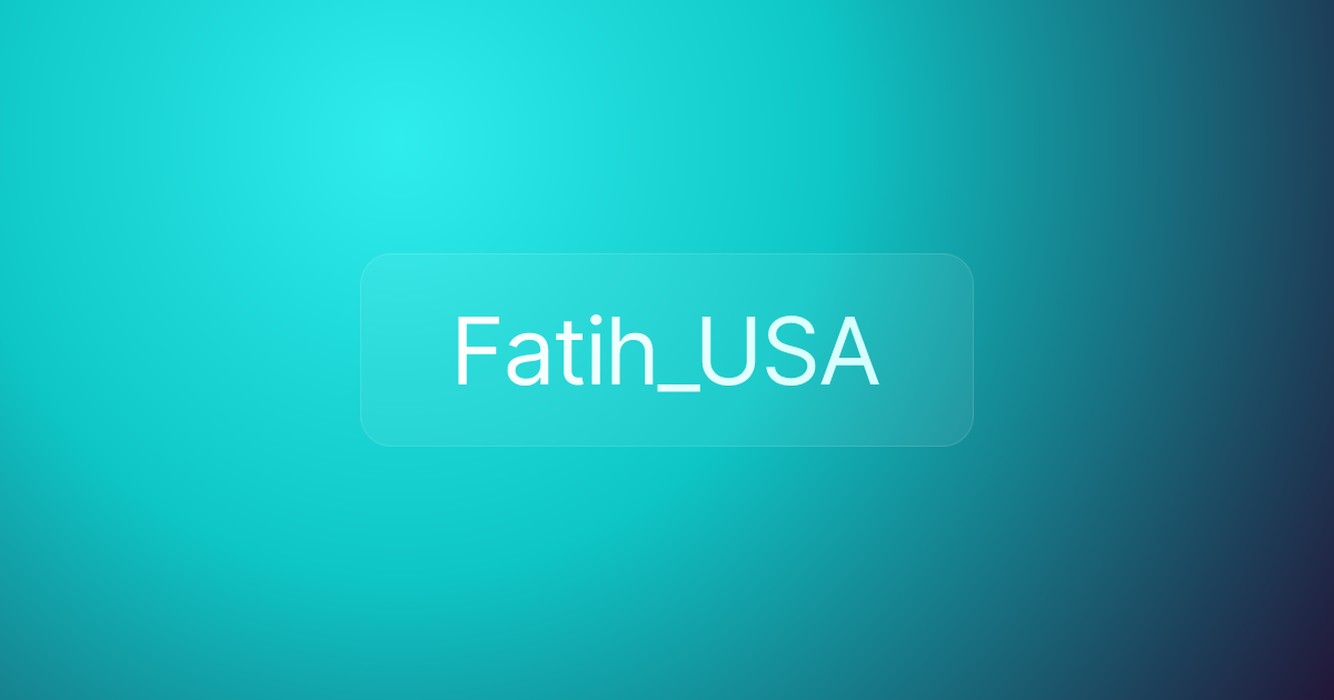 Fatih_USA