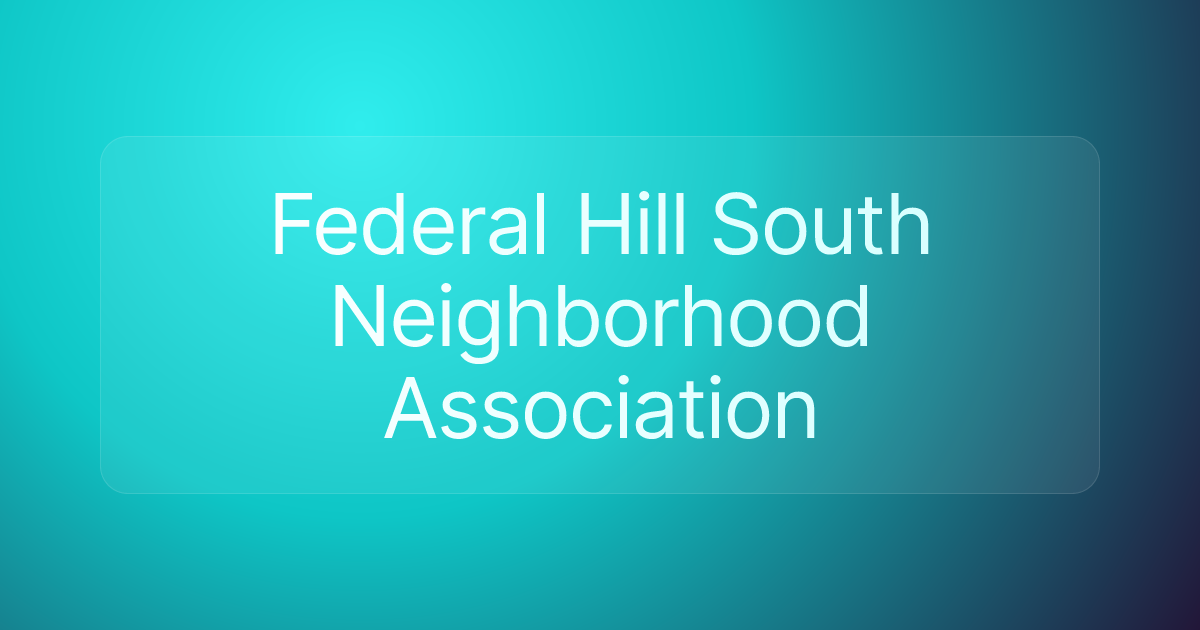 Federal Hill South Neighborhood Association