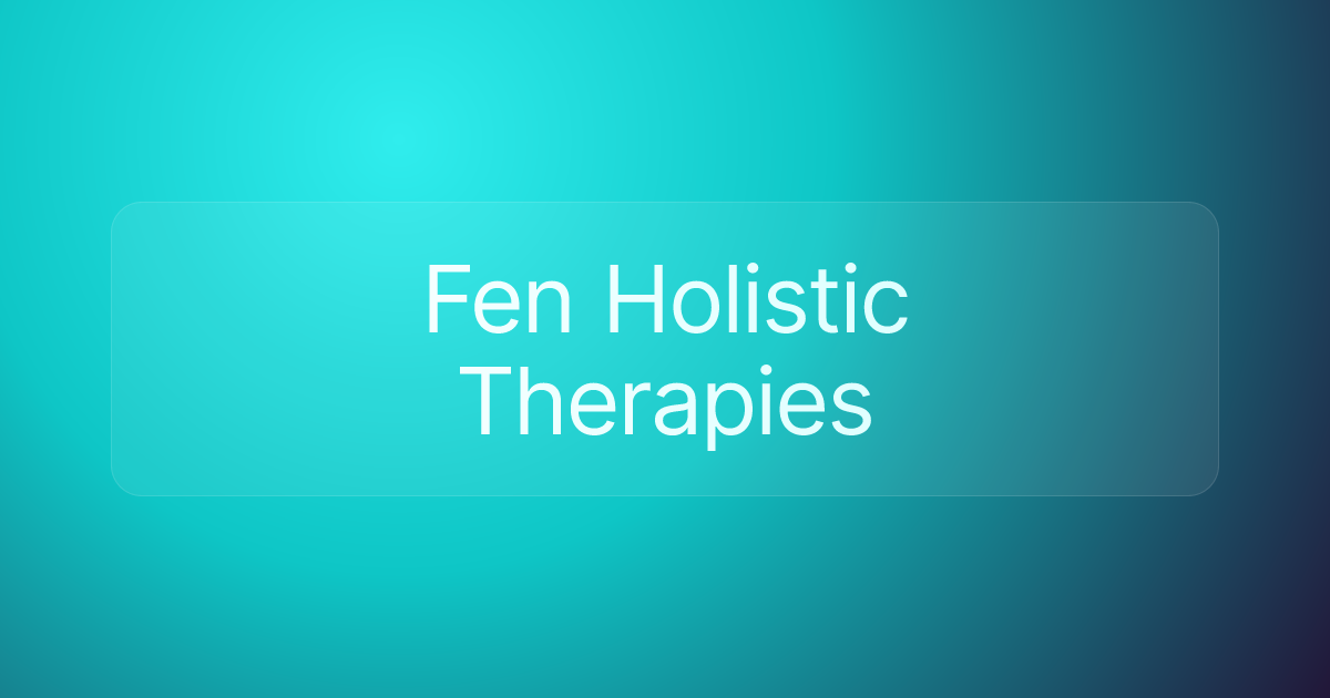 Fen Holistic Therapies