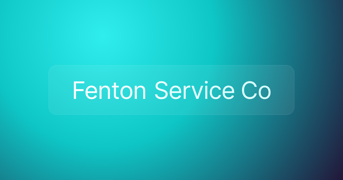 Fenton Service Co