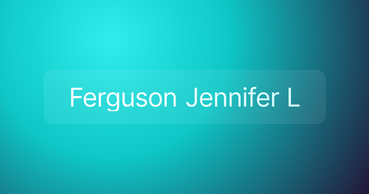 Ferguson Jennifer L