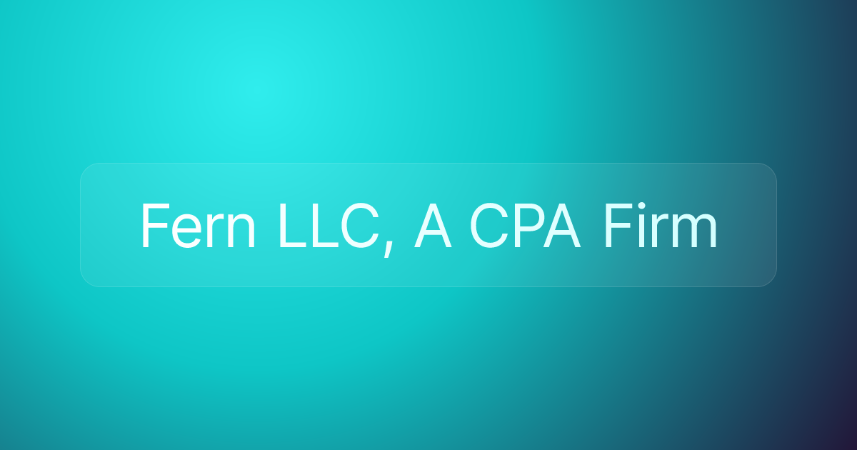 Fern LLC, A CPA Firm