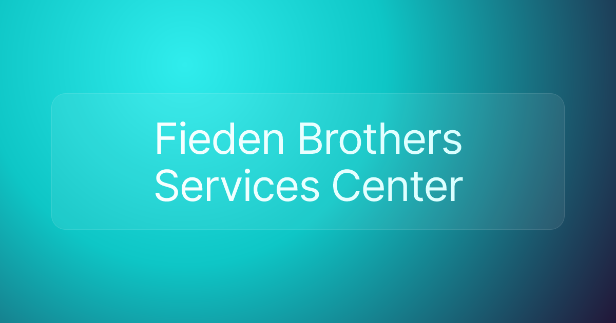Fieden Brothers Services Center