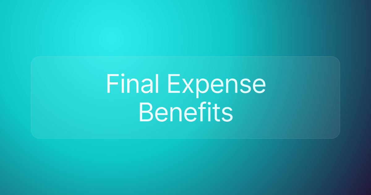 Final Expense Benefits