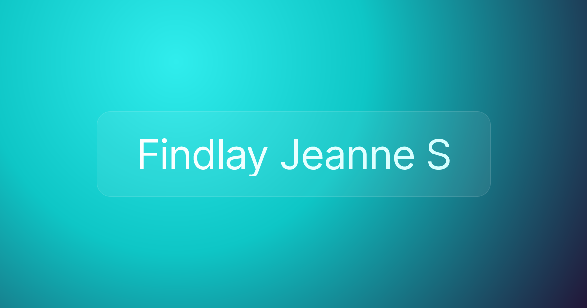 Findlay Jeanne S