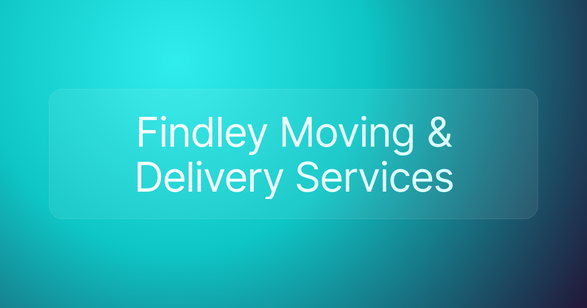 Findley Moving & Delivery Services