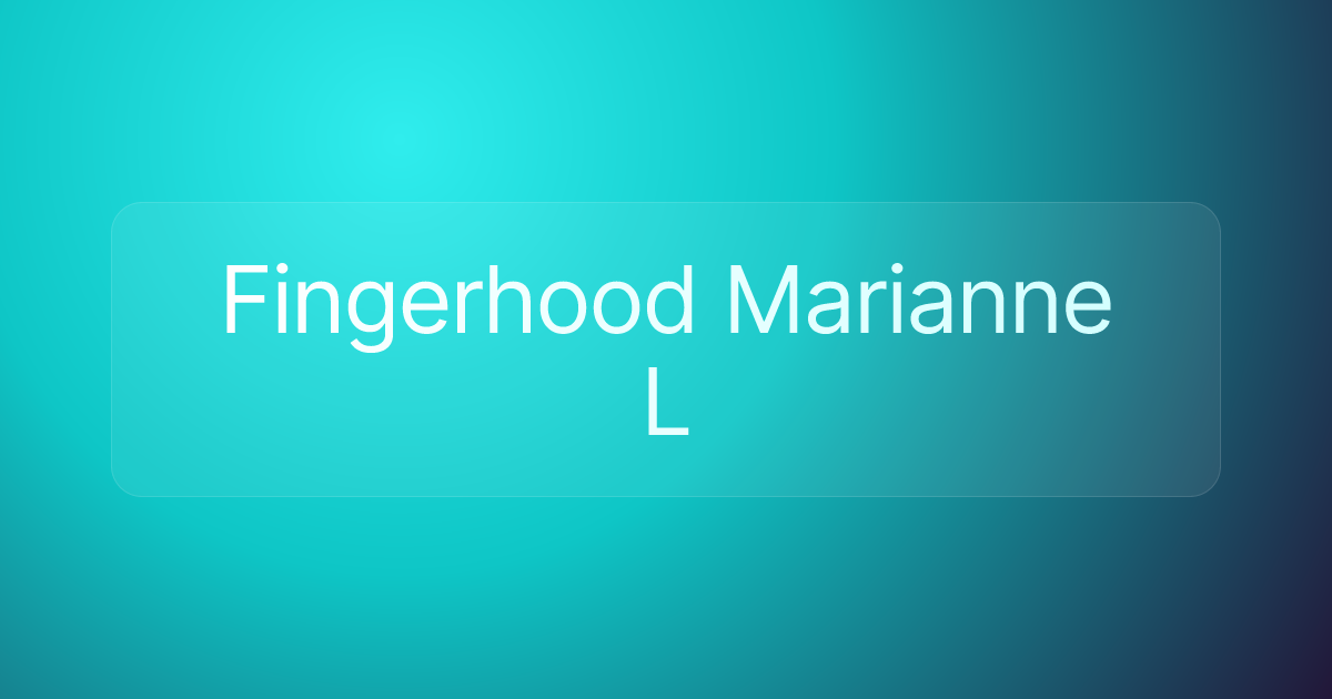 Fingerhood Marianne L